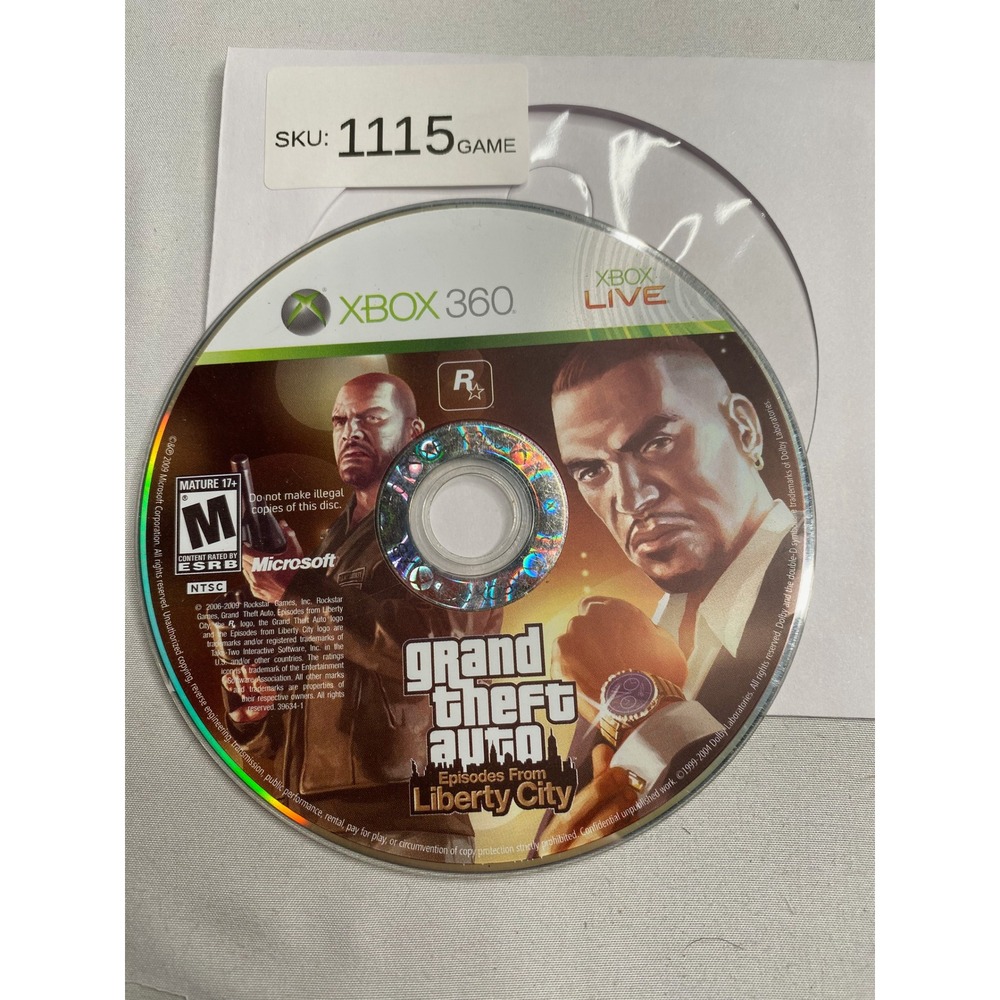 Grand Theft Auto Episodes From Liberty City Xbox 360